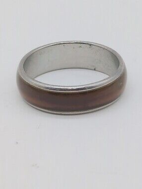 Stainless Steel Mood Band Ring Sz 7.5